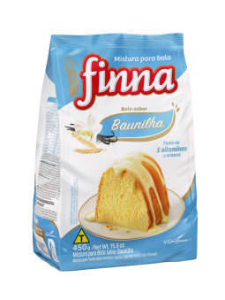Embalagem do Produto Finna Vanilla, Traditional Cake Mix – 450g