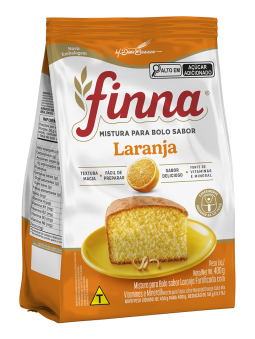 Embalagem do Produto Finna Traditional Cake Mix, Orange – 400g