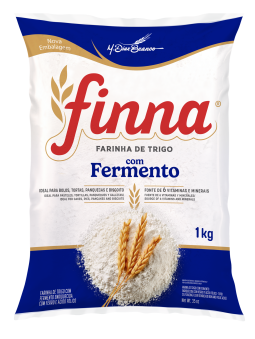 Embalagem do Produto Finna com Fermento, Plástico